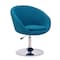 Manhattan Comfort Hopper Swivel Adjustable Height Chair in Blue and Polished Chrome AC036-BL - alternate 1